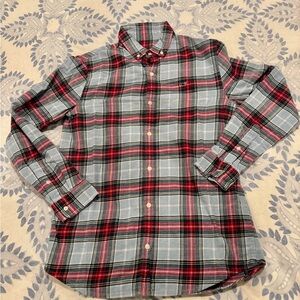 Vineyard Vines Red and Gray Plaid Flannel Shirt